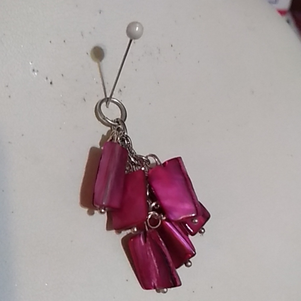 hot pink shell necklace